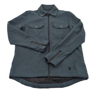 Chrome Industries Ike Windshirt Jacket Men's Size S Blue Full Zip Shacket EUC